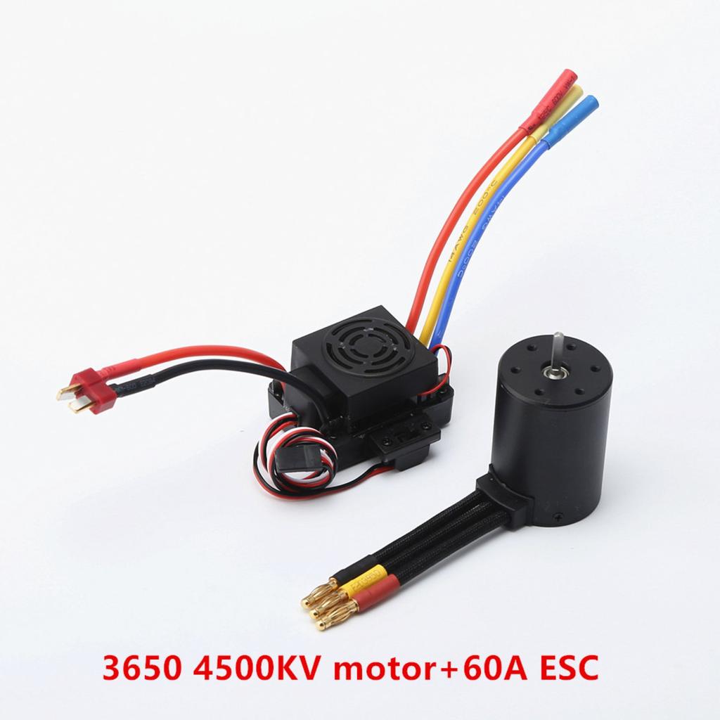 3650 4500KV Brushless Motor with 60A ESC Combo Replacement for HSP HPI Wltoys  1:8   1:10 Remote Control Car and Boat