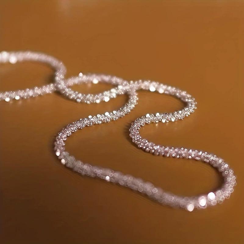 Men's 1 Piece Suitable for Daily Decoration Chain Women Minimalist Necklace Sparkling Necklace Accessories