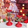 Desktop Christmas Decorations, Red Ironwork Christmas Candlesticks, Gift Items, Vintage Atmosphere Candle Cups