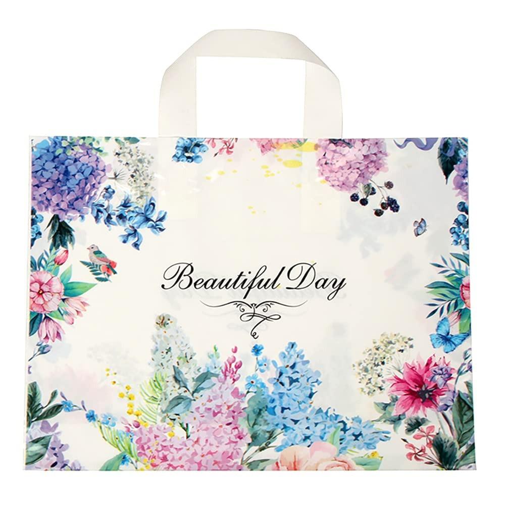 50 шт. Пластиковые сумки-тоут с ручкой, подарочные пакеты, многоразовые сумки для покупок в бутиках, сумки для вечеринок на день рождения, подарочные пакеты для вечеринок, сумки для творчества