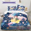 Demon Slayer Tanjiro Pattern Bedding Quilt Set Quilt Cover Pillowcase Home Decoration Birthday Gift (1 * duvet cover + 2 * pillowcase, without core)