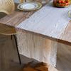 White Lace Table Runner Romantic Semi-Sheer Embroidery  for Dining Table Wedding Party Home Decor Accessories