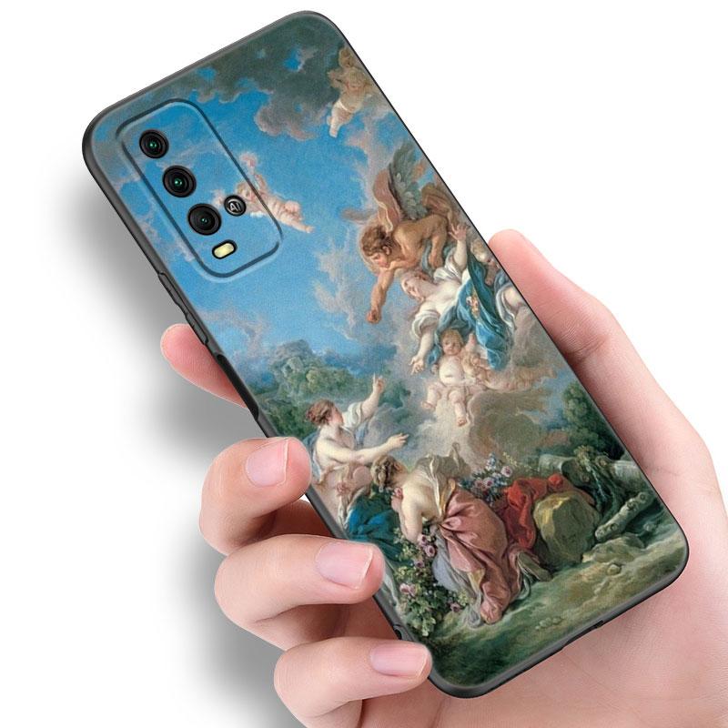 Чехол для телефона Renaissance Art Painting для Xiaomi Redmi Note 5 6 9T K20 K40 K50 Pro 7A 8A 9A 9C 9i 10A 10C A1 S2 TPU черный чехол