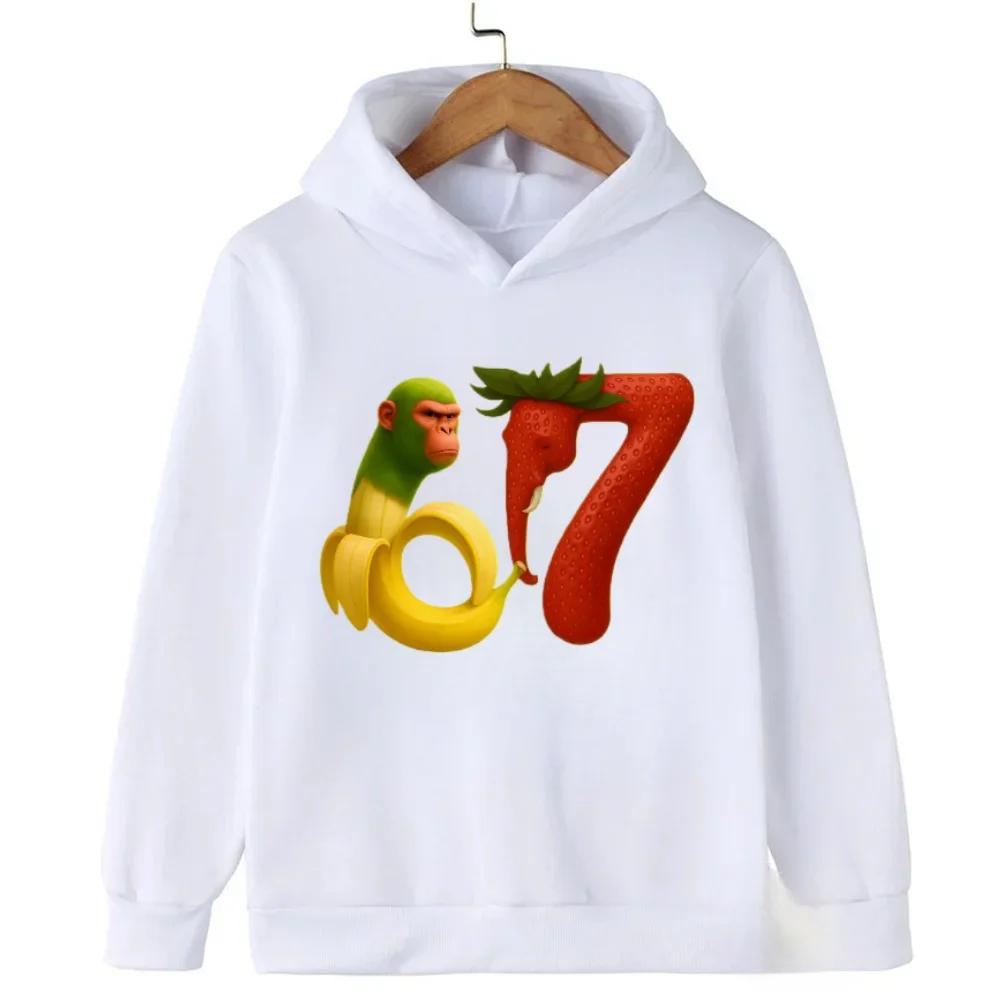 Spring Autumn 67 Six Seven Crazy Men's Hoodie Casual Fashion Fun Hooded Sweatshirt Pullover Women Clothing Top