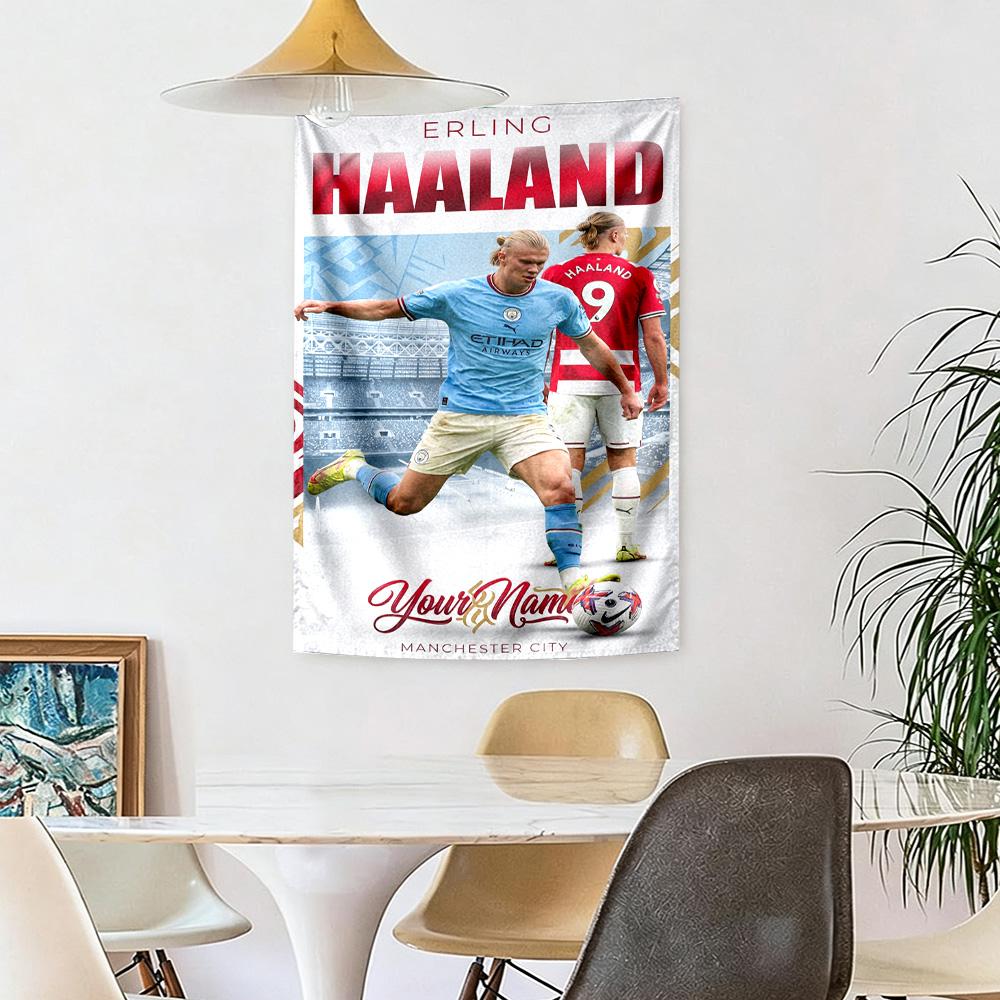Haaland Custom Your Name Wall Decor Tapestry Art For Pet Memorial Birthdaywedding Party Backdrop Family Gift