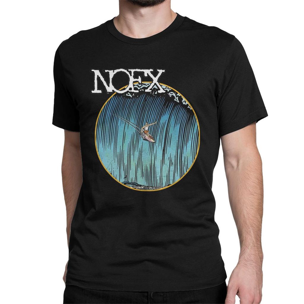 Men's Surfing Nofx T Shirt Pure Cotton Clothes Unique Short Sleeve Crewneck Tees Adult T-Shirts
