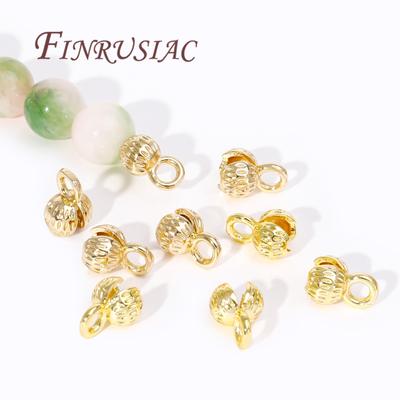 4/5.5MM Латунные наконечники для шнура с покрытием 18K золотом Ракушка Наконечник-шарик Цепочка Зажимные элементы Для DIY Изготовления бус и украшений