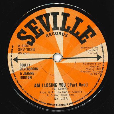 7-дюймовая пластинка DOOLEY SILVERSPOON Am I Losing You SEV1024 Seville 1977 UK SoulFunk Б/у