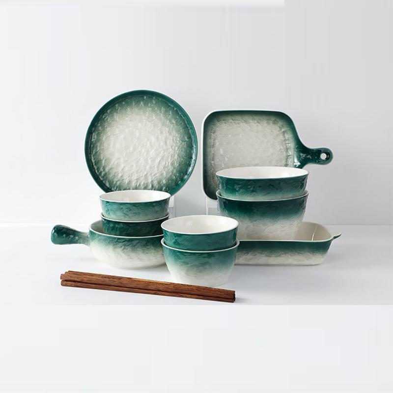 Nordic Ceramic Dishes Set Household Combination Dishes and Chopsticks Net Red Creative Tableware Four Set