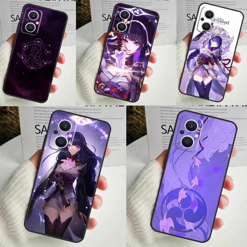 Genshin Impact Raiden Shogun Case For OPPO Reno 11F 10 Pro 4 5 6 7 8 Lite 4Z 5Z 8T OPPO Find X6 X5 Pro X2 X3 Neo Cover