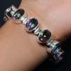 Mystic Rainbow Topaz Bracelet Natural Gemstone 925 Sterling Silver Bracelet AAA Quality Mystic Rainbow Gemstone For Gift To Someone You Love