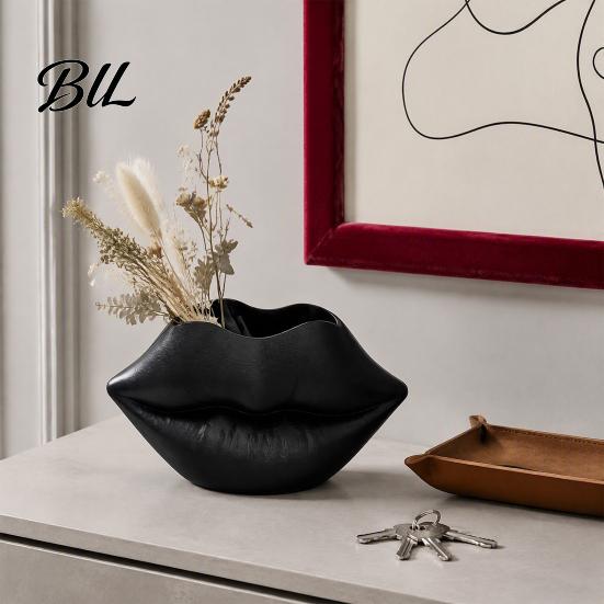 Personalized Gift for Her Lip Shaped Storage Box, Decorative 3D Printed PLA Sculpture, Functional Tabletop Sculpture Creative Art Ornament Makeup