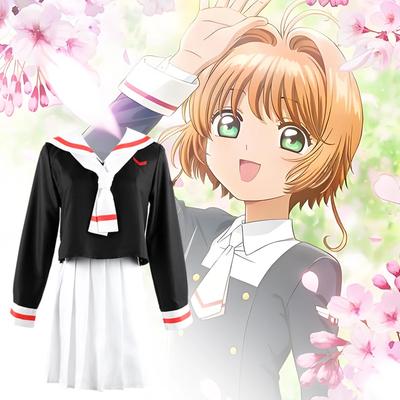 Аниме Cardcaptor Sakura Card Captor Киномото Сакура Ли Сяоран Косплей Костюм Школьная Форма Мужчина Женщина Кампус Матросский Костюм