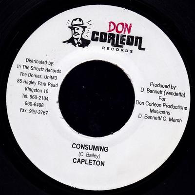 7-дюймовая пластинка CAPLETON - Consuming NONE Don Corleon Rec 2004 Ямайка Регги, Ска и Даб Б/У