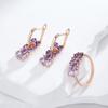 Dark Light Color Gradient Matching Purple Zircon Rings for Women Sparkling Personality Accessories