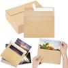 20pcs Blank Kraft Envelopes Sealing Pe Greeting Card Vintage Kraft Paper Postcard Gift Packaging