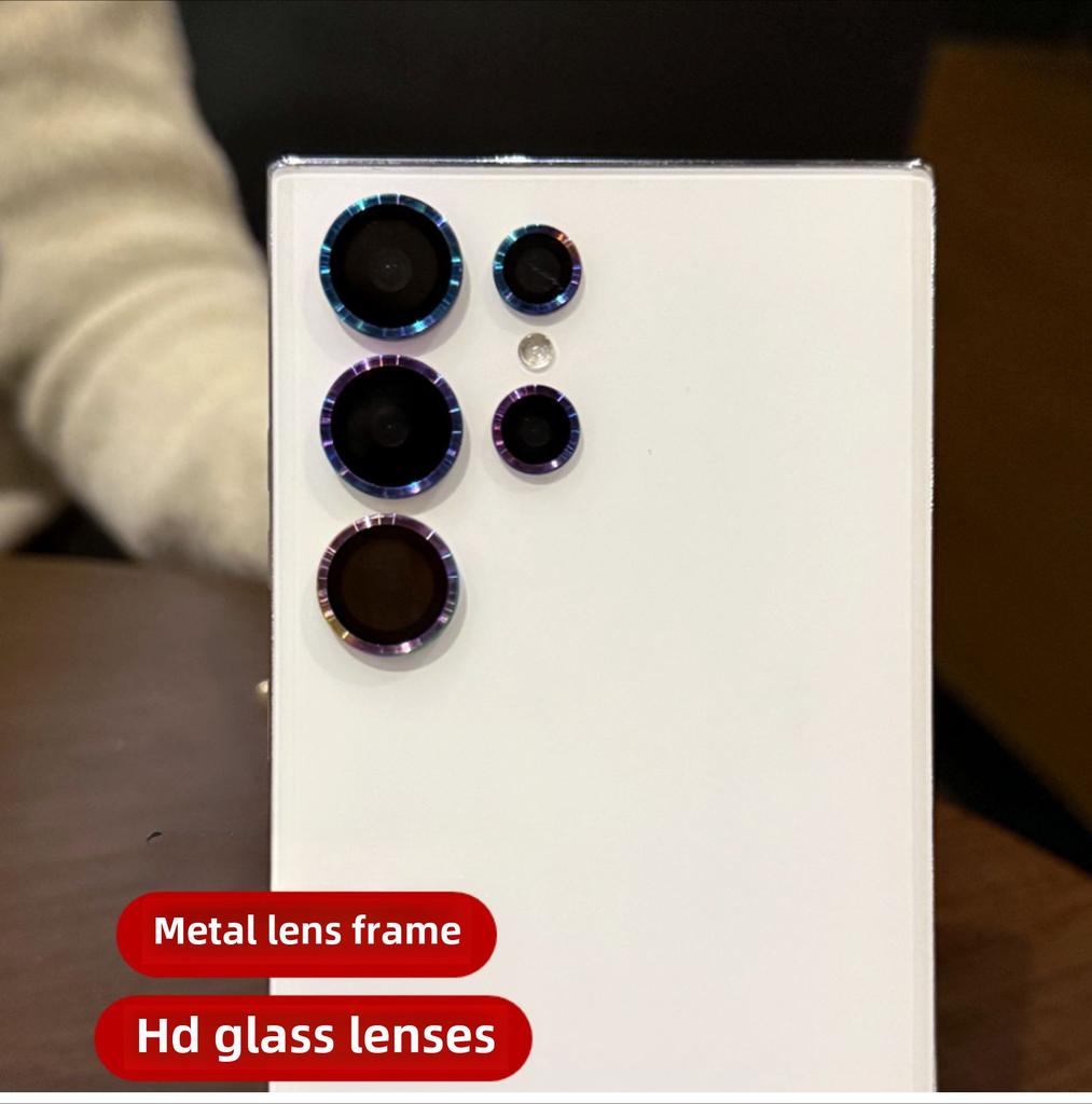 Металлический чехол-кольцо для объектива Samsung S24 Ultra S23 FE S22 Plus A15 A35 A55 A14 A24 A34 A54 Защитная пленка для объектива камеры