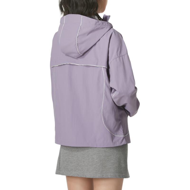 Puma Однотонная дышащая тканая куртка женские куртки фиолетовые 628763-30