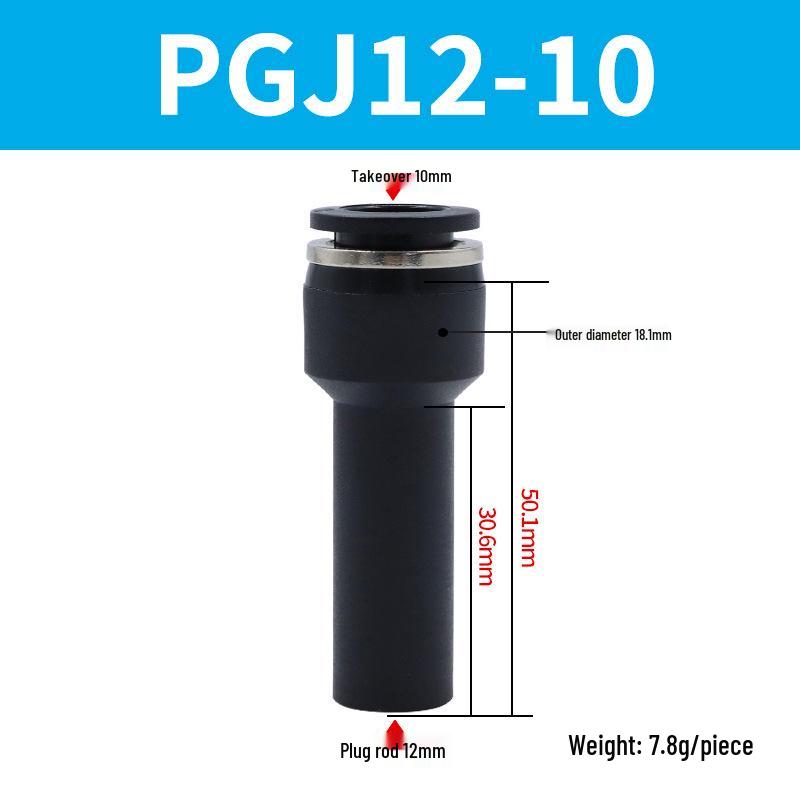 Elbow Pipe Plug Reducer Bush PGJ6-4 8-6 12-6 16-10 Blue-Black-White Male-Female