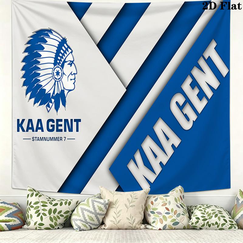 KAA Gent Football Club Pattern Home Decor Tapestry, Wall Hanging, Decorative RV Wall Cloth.XGT0914334