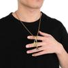 Kalen Unique Trumpet Necklace Men Stainless Steel Trumpet Pendant Necklace 60cm Long Chain Male Rock Band Musical Party Jewelry