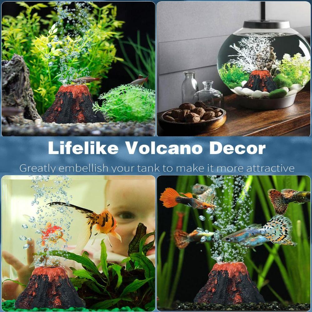 Креативное украшение для аквариума «Вулкан», мини-размер, имитация вулкана, смола, альпинарий, для аквариума