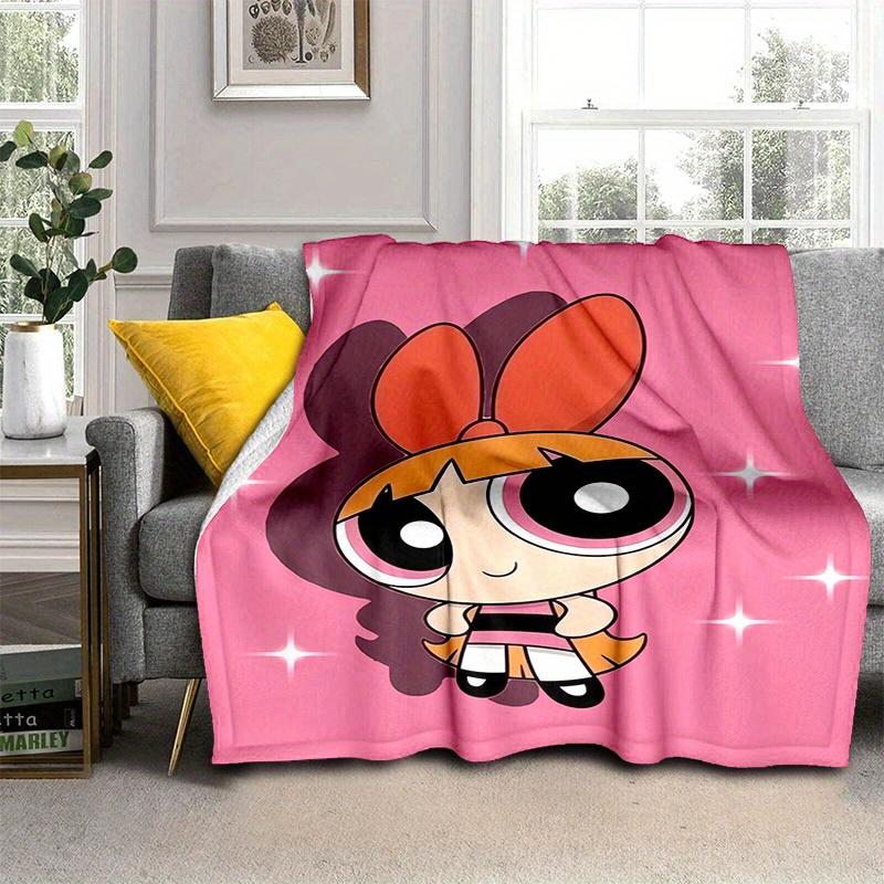 1 плюшевое одеяло Powerpuff — мягкое и удобное для всех сезонов, отличный подарок!A043028m