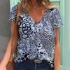 Женские топы с 3D леопардовым принтом и коротким рукавом с V-образным вырезом, летние футболки для влюбленных пар