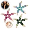 Marine Life Clothing Accessories Vintage Rhinestone Starfish Brooch, Ocean Metal Lapel Pin, Beach Party Accessory Sea Animal Jewelry for Suit