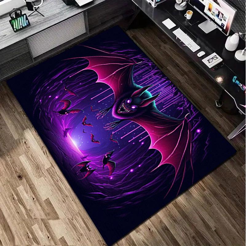 Halloween bat Print Rug - Computer Chair Area Rug home decoration Carpet For Living Room Bedroom Flooring Mat
