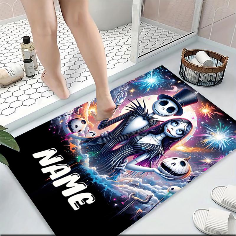 Custom Name Nightmare Before Christmas Art Carpet Rug Customizable Soft Washable Anti-Slip Home Living Room Sofa Mats Personalized Rug. 0909385