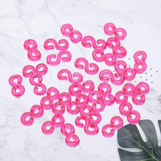 Радужные аксессуары, 500 шт./компл., эластичные резинки, ювелирные изделия «сделай сам», S-образные пряжки для надежно сплетенных браслетов