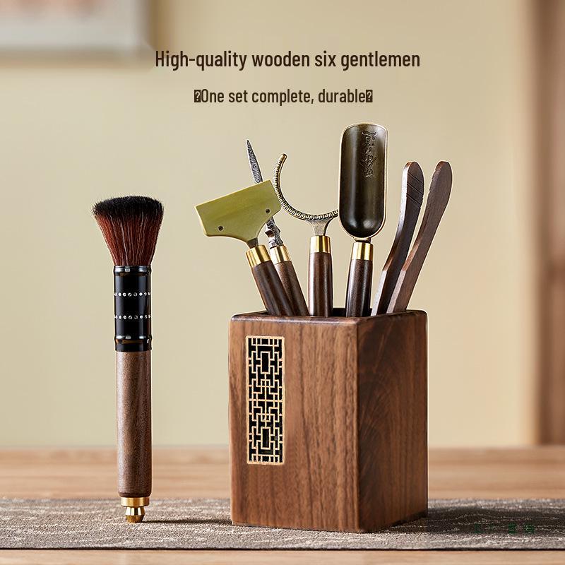 Набор для кунг-фу чая из массива дерева: Аксессуары для чайной церемонии и хранение