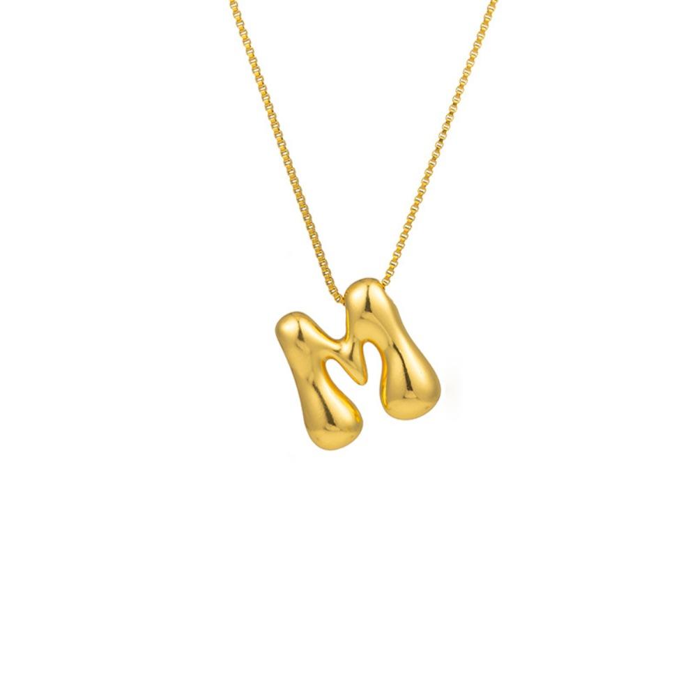 Alphabet Letter Pendant Necklace Gold Color A-Z Letter Clavicle Chain Delicate Women Choker  Women