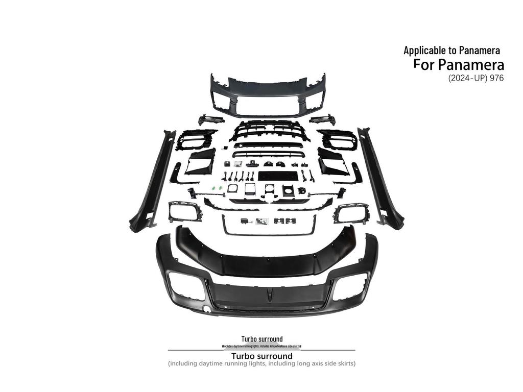 Panamera 976 Turbo Body Kit for 24-UP Model with Daytime Running Lights, Long Wheelbase