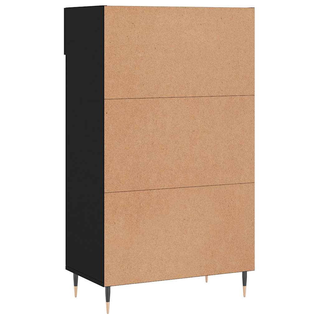 Vidaxl Szafka Na Buty, Czarna, 60X35X105 Cm, Materiał Drewnopochodny