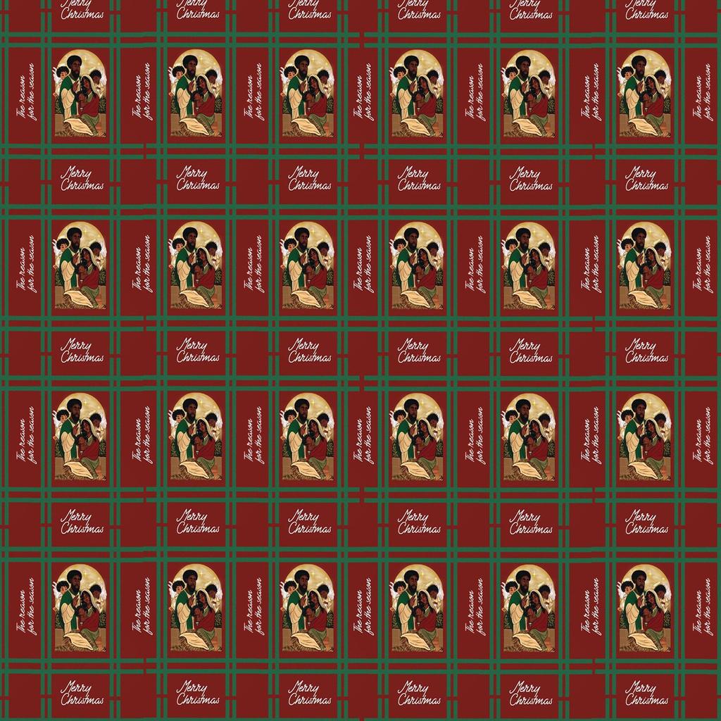 Home For The Holidays Black Santa Wrapping Paper,Fun Christmas Gift Wrapping Paper