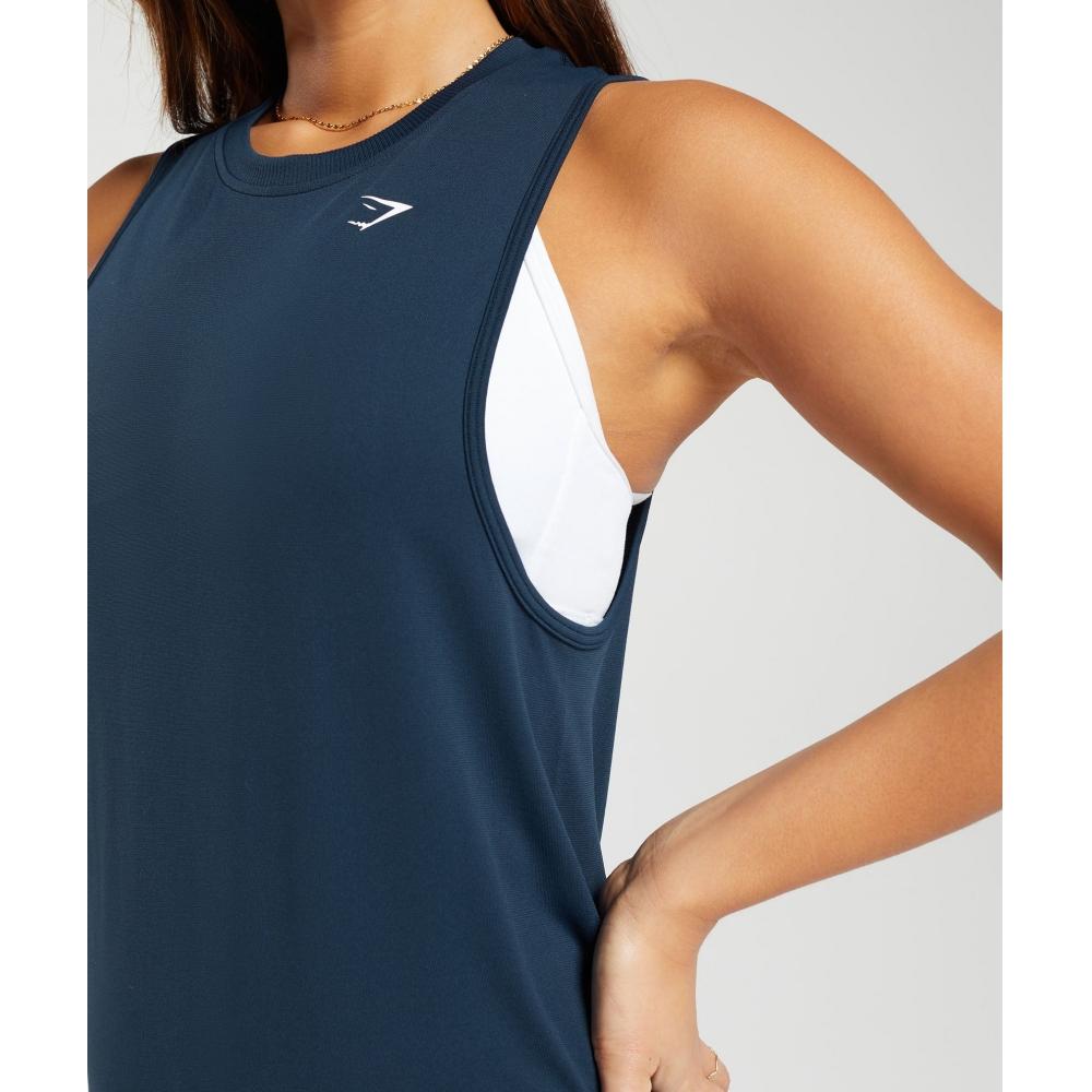 Gymshark Повседневный бесшовный танк ВМС B8a4r Ub9p