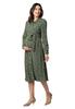 Casual Dress Maternity Shirt Wrap Midi Dress BLESS Khaki [Serafin] Women's S(UK8)