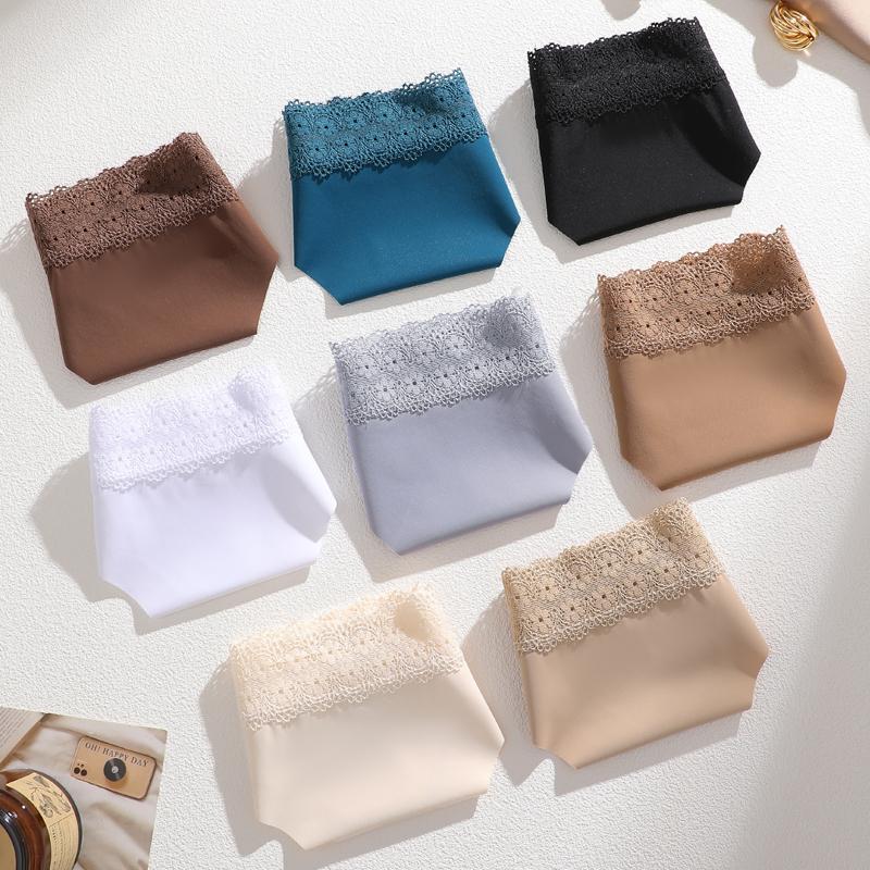 FINETOO 1 шт. Женское кружевное бесшовное нижнее белье большого размера на талии, мягкое, удобное, модное, дышащее, быстросохнущее, милое нижнее белье S-XXL