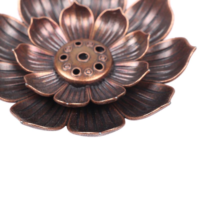 Держатель для палочки для благовоний из сплава, пластина для горелки, буддийская спираль, лотосовая курильница