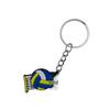 Creative Sports Keychain: Soft PVC Rubber Keyring for Football, Basketball, Volleyball, Rugby Bag Pendant