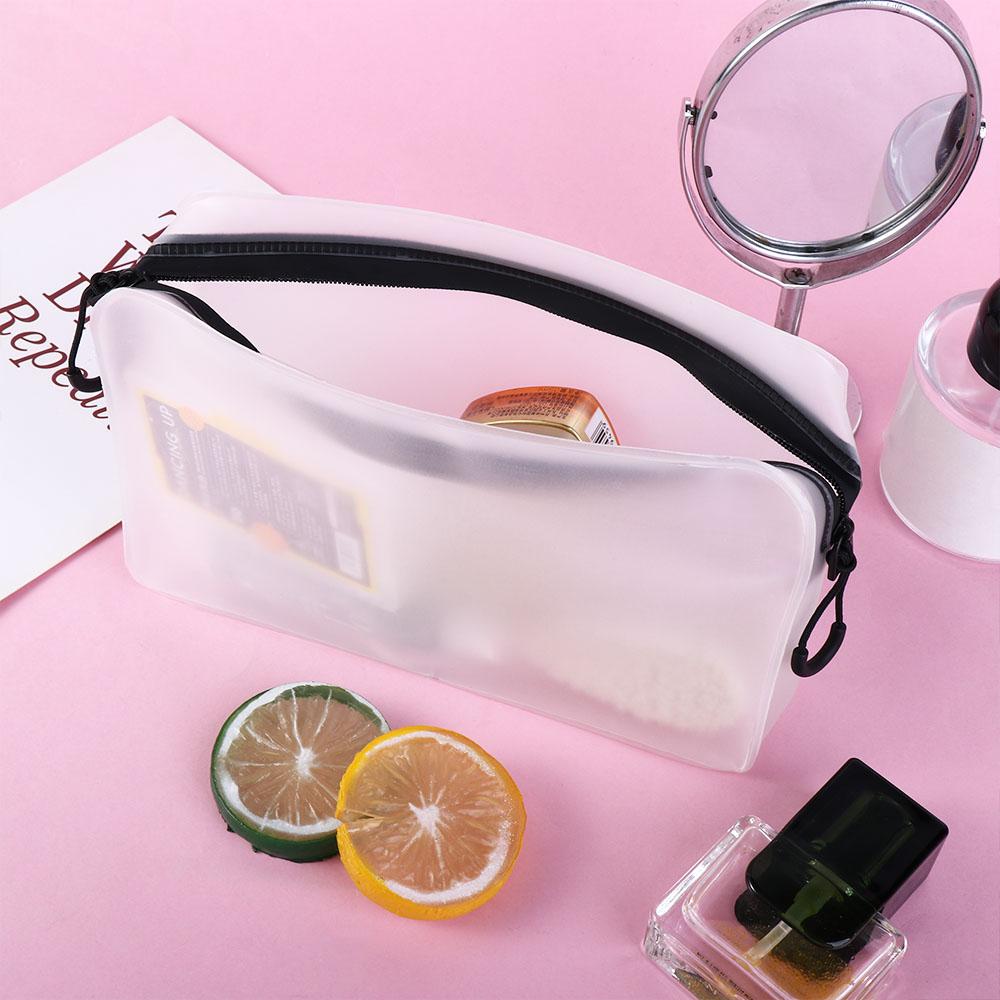 Wash Pouch Toiletry Bag Matte Makeup Case Transparent Cosmetic Bag Soft Film Bag Storage Bag