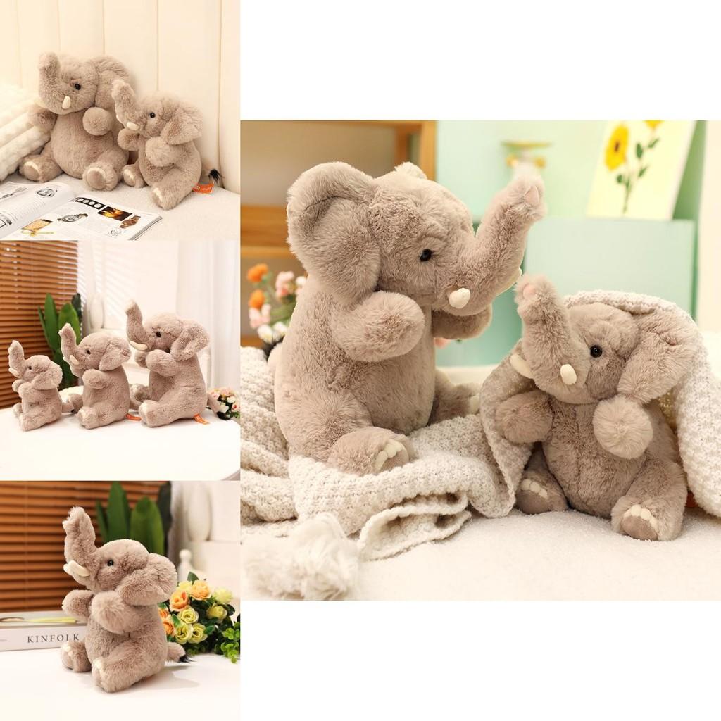 Plush Realistic Elephant Toy Cute Stuffed Animal Companion Ideal For Children And Decoration