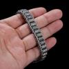 Retro Style Men Bracelet Simple And Generous Silver Bracelet Woven Six -Character Mantra Bracelet 925silver Chain Jewelry