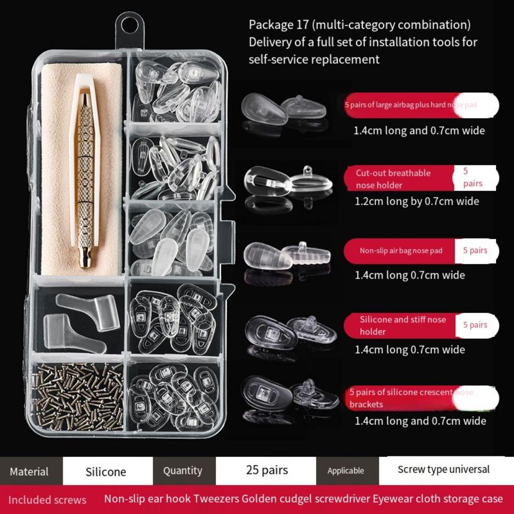 Replaceable Precision Screw Sets Antiskid Glasses Repair Tools Eyeglass Repair Kit Household