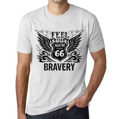 Мужская винтажная футболка Футболка с рисунком Feel The Bravery Vintage White