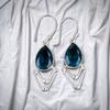 Apatite Gemstone 925 Stamped Silver Ethnic Jewelry Earrings For Anniversary Gift EE-39-12