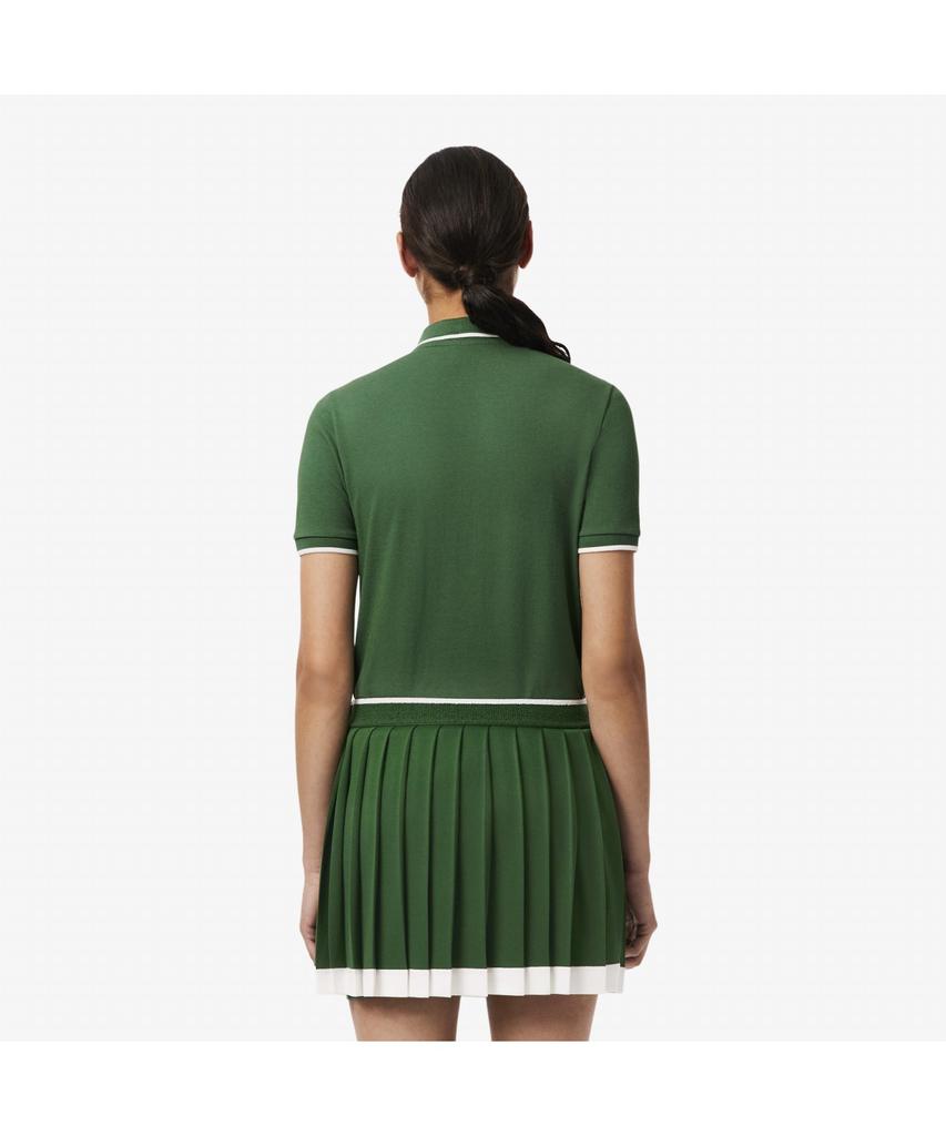 LACOSTE Women'S Tennis Heritage Tipping Polo Shirt Pf8603-55N Yrr