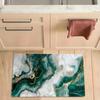 1PC Marble Mirage Pattern Kitchen Rug Non-Slip Door Mat Pop Design Bathroom Rug Bath Mat Carpet for Home Sink Laundry Ecoreeree